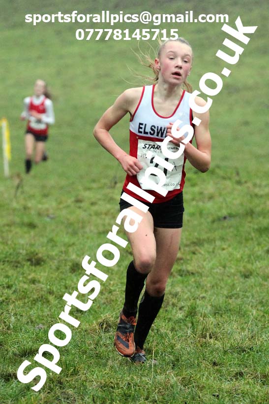 Girls under-13s, NECAA Junior Cross Country Relays, Thornley Farm, Peterlee, Saturday, December 12th. Photo: David T. Hewitson/Sports for All Pics